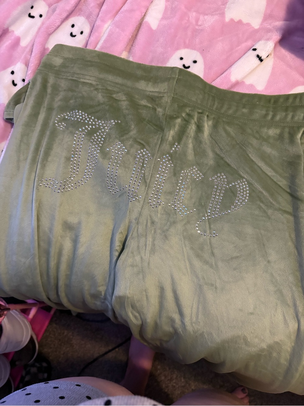 Juicy Couture Olive green pj set